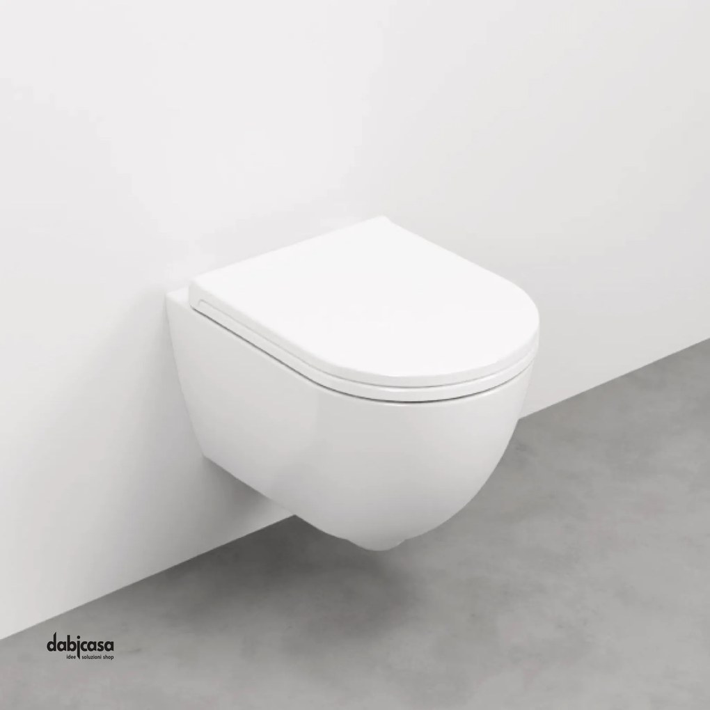 Ceramica Cielo "Enjoy" Wc Sospeso Bianco Lucido Senza Brida