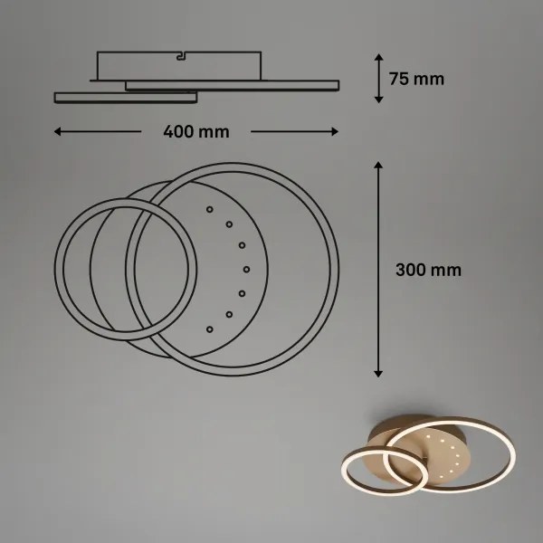 Brilo - Plafoniera LED dimmerabile LED/26W/230V 3000K marrone