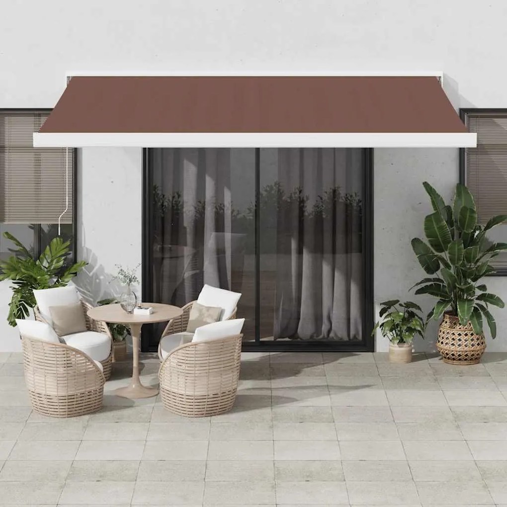 Tenda Da Sole Retrattile Automatica 400x300 Cm Marrone /