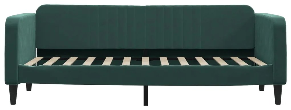 Letto da giorno verde scuro 80x200 cm in velluto