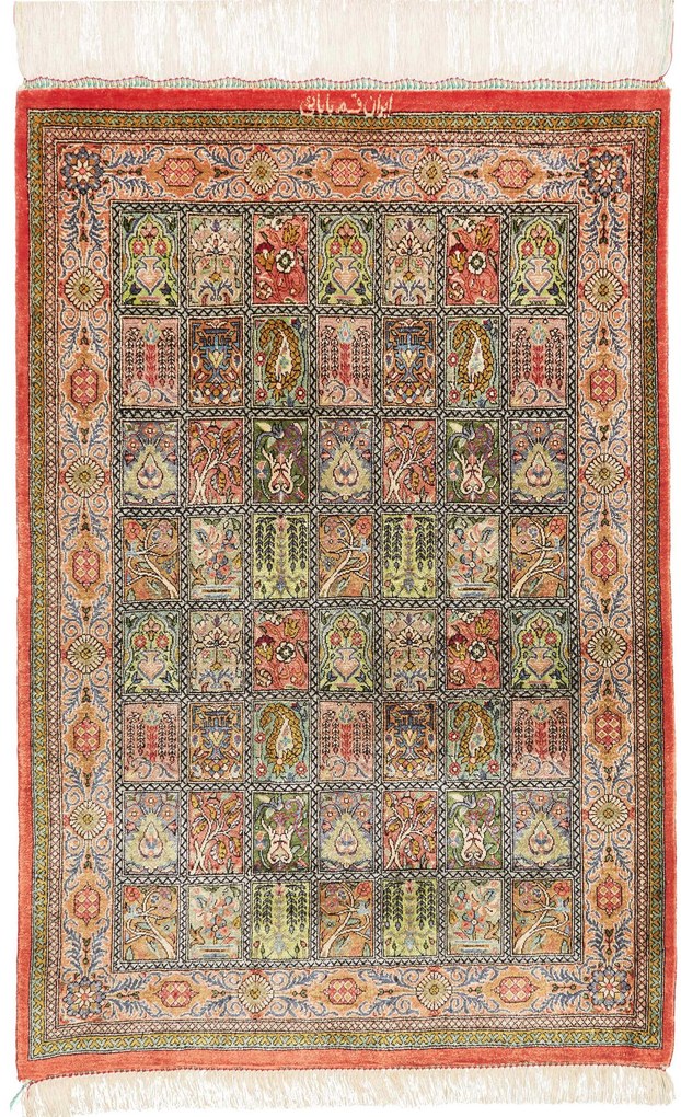 Ghom Tappeto 60x90 (Iran) Annodato A Mano