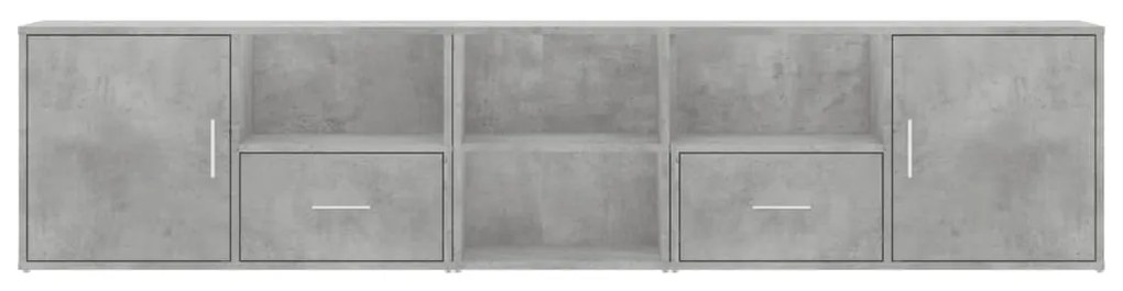 Mobile angolare grigio cemento 200x40x45 cm in truciolato