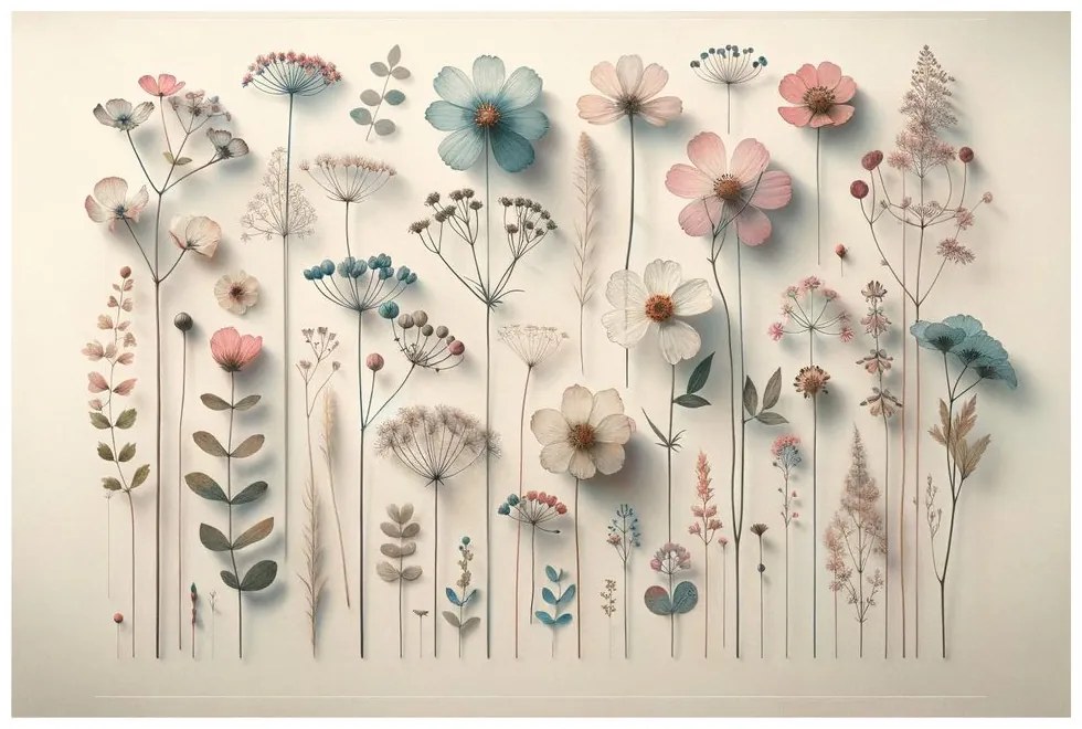 Quadro su tela – Fiori di campo secchi