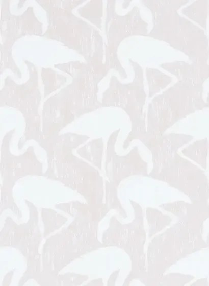 Vintagetapete Flamingos von Sanderson - Blush/ Ivory