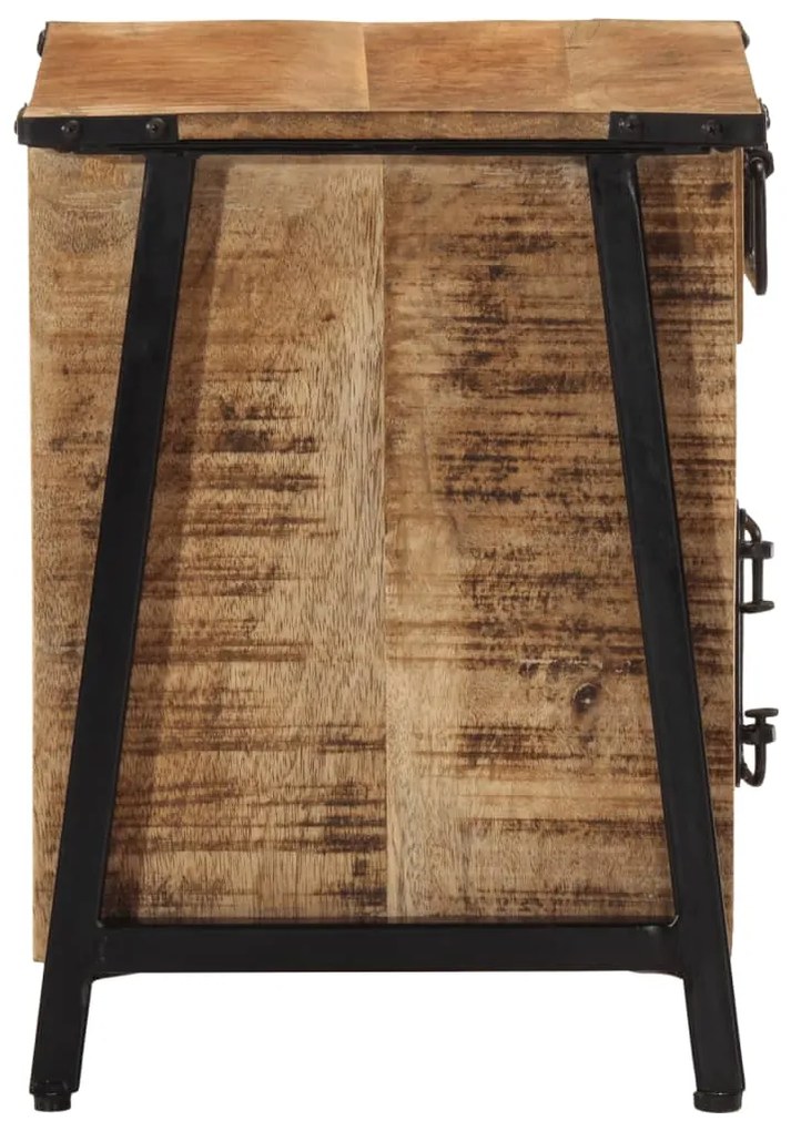 Comodino 40x30x42 cm in legno massello di mango