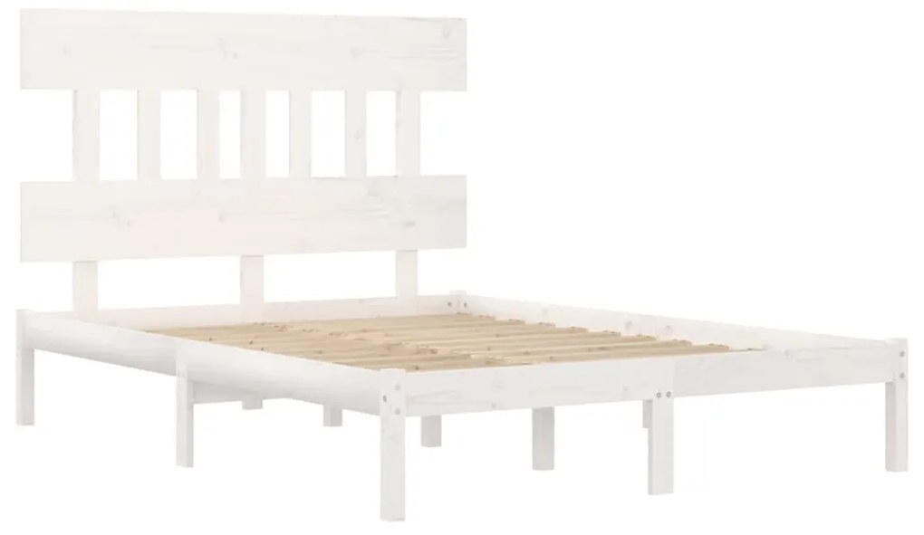 Giroletto bianco in legno massello 120x190 cm small double