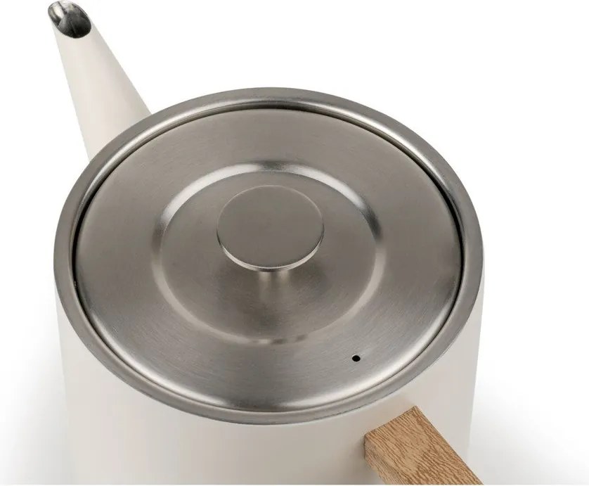 Teiera avorio in acciaio inox con filtro 1,1 l Duet Narvik – Bredemeijer