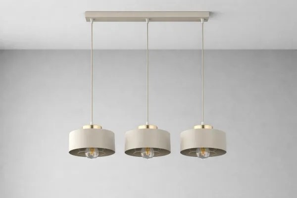 Brilagi - Lampadario a cavo SPRING 3xE27/60W/230V beige/oro