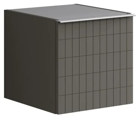 Struttura semi colonna da bagno Pixel 1 anta laccato opaco grigio carbone L 40 x H 40 x P 45.5 cm