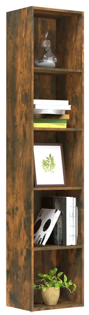 Libreria rovere fumo 40x30x189 cm in legno multistrato