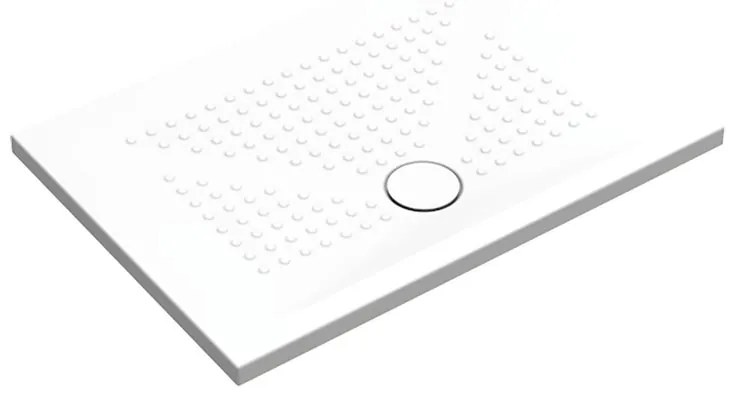 Piatto doccia in ceramica PUNTO bianco L 100 x L 70 x H 3.5 cm opaco