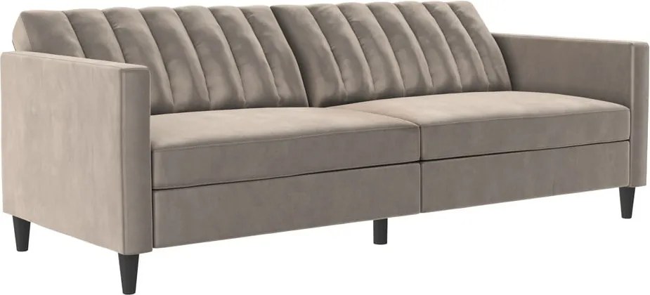 Divano grigio chiaro in velluto 207 cm Celine - Støraa