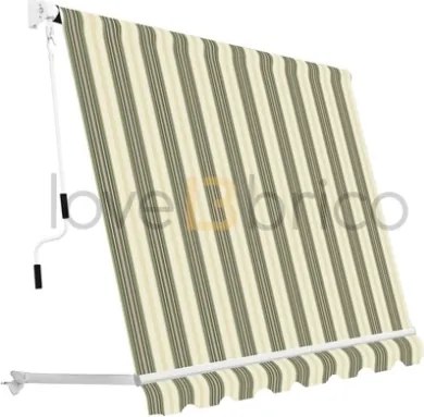 Tenda Da Sole Sangiorgio 100x250 A Caduta Senza Cassonetto Con Braccetti Rigato Beige