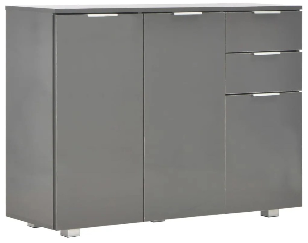 Credenza grigio lucido 107x35x80,5 cm