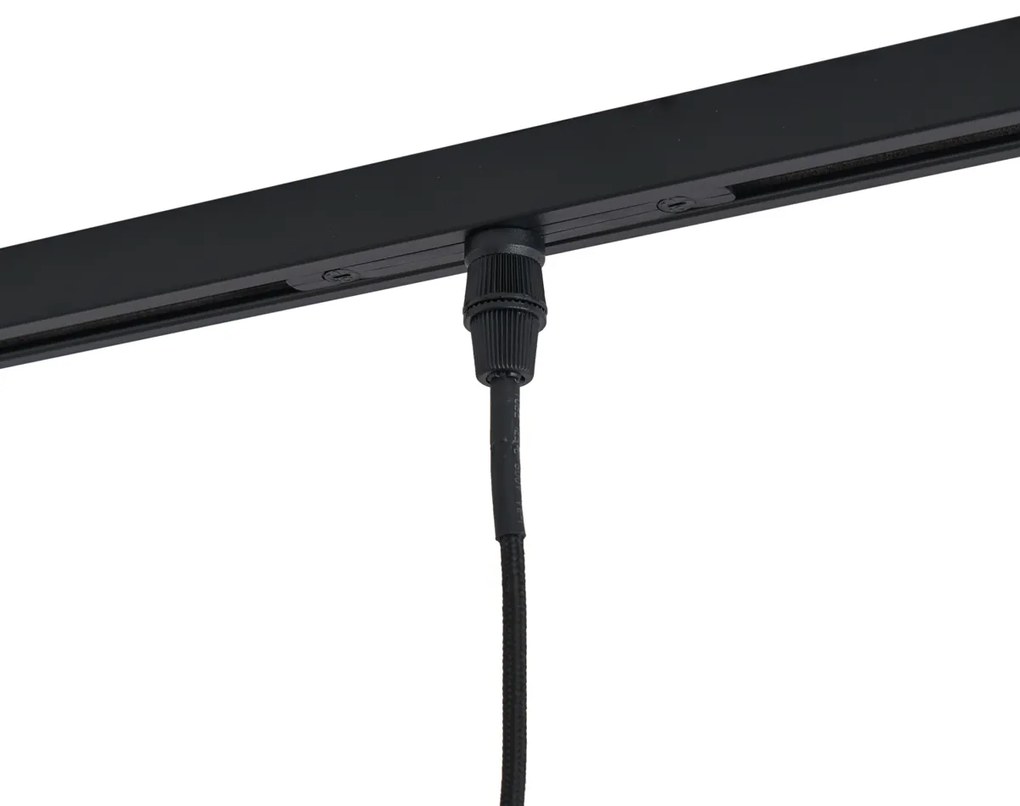 Faretto moderno bronzo scuro con vetro trasparente per sistema a binario monofase - Slimline Loyce