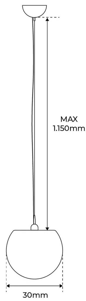 Sfera Illuminabile Sospesa da 30cm IP44