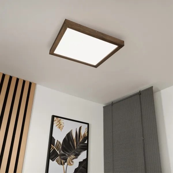Brilagi-LED Plafoniera da bagno WOODY FRAME LED/50W/230V 60x60 cm IP44 rovere noce
