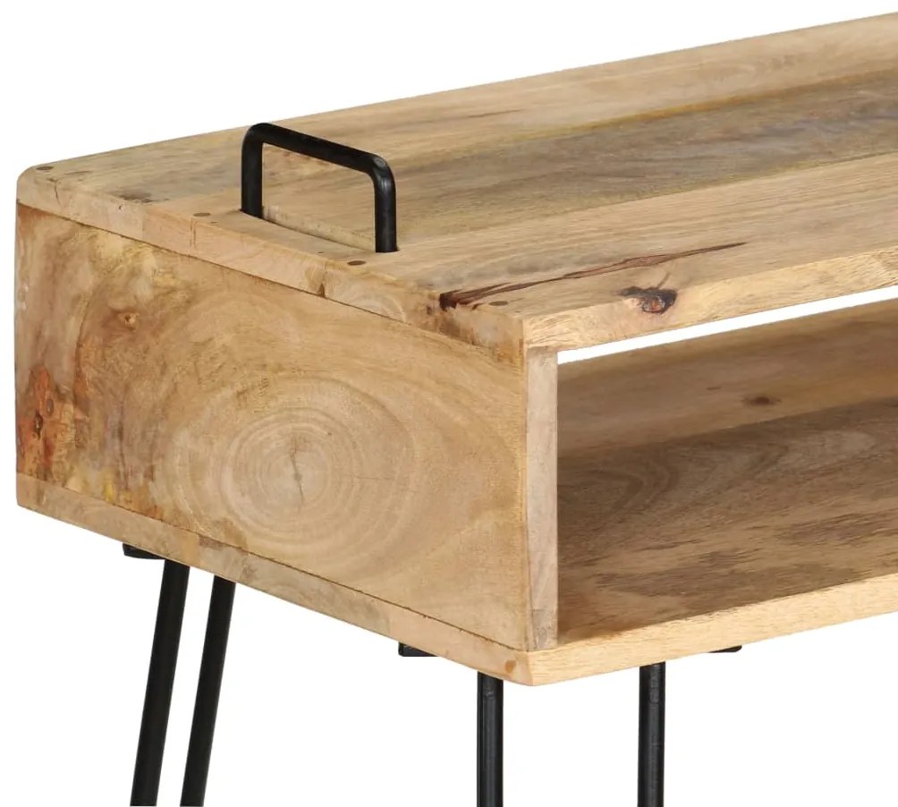 Tavolo consolle in legno massello di mango 115x35x76 cm