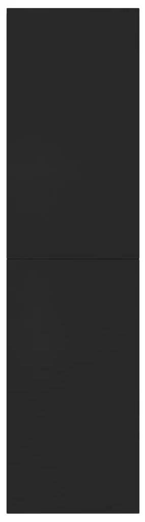 Libreria/divisorio nero 155x24x160 cm in truciolato