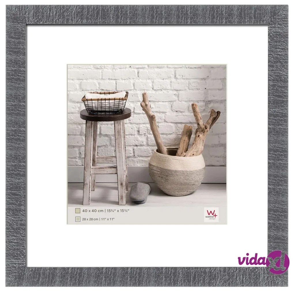 Walther Design Cornice per Foto Home 40x40 cm Grigia