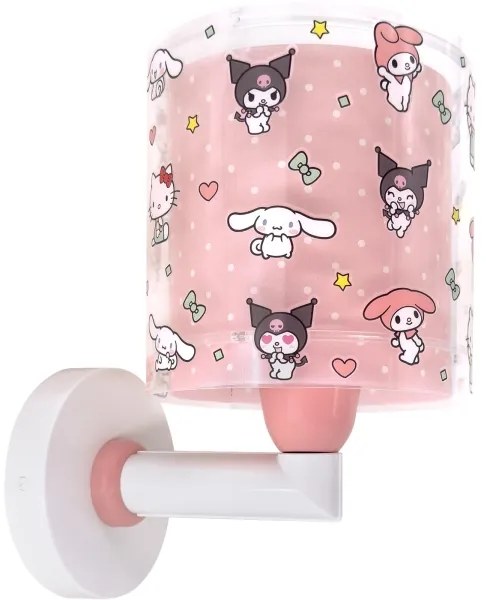 Dalber 41259 - Lampada da parete per bambini HELLO KITTY&FRIENDS 1xE27/15W/230V rosa