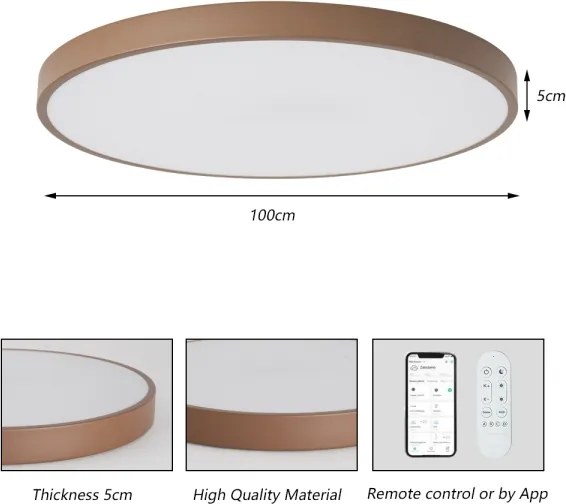Brilagi-LED corpo illuminante dimmerabile POOL SMART LED/128W/230V 100 cm Wi-Fi Tuya + telecomando, marrone