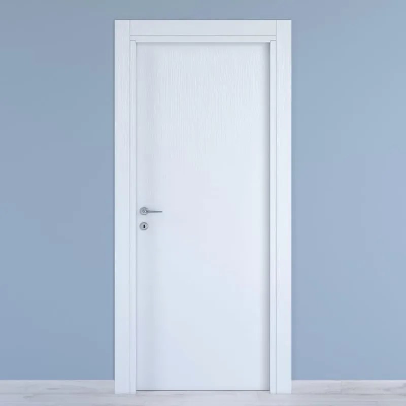 Porta interna a battente Renoir in MDF colore bianco, L 60 x H 210 cm, apertura reversibile