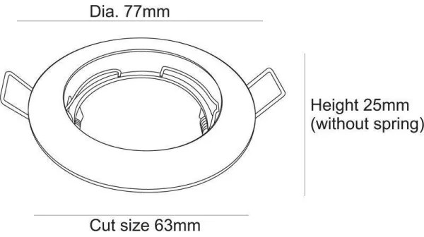 Deko-Light 120017 - Lampada da incasso RUND 1xGU5,3-MR16/35W/12V bianco
