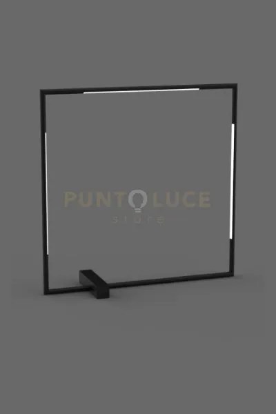 Tubular  tavolo quadrato tubolare nero opaco, led 12w,960lm,3000k,l...