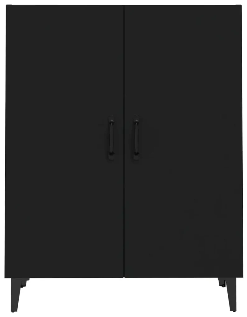 Credenza nera 70x34x90 cm in legno multistrato