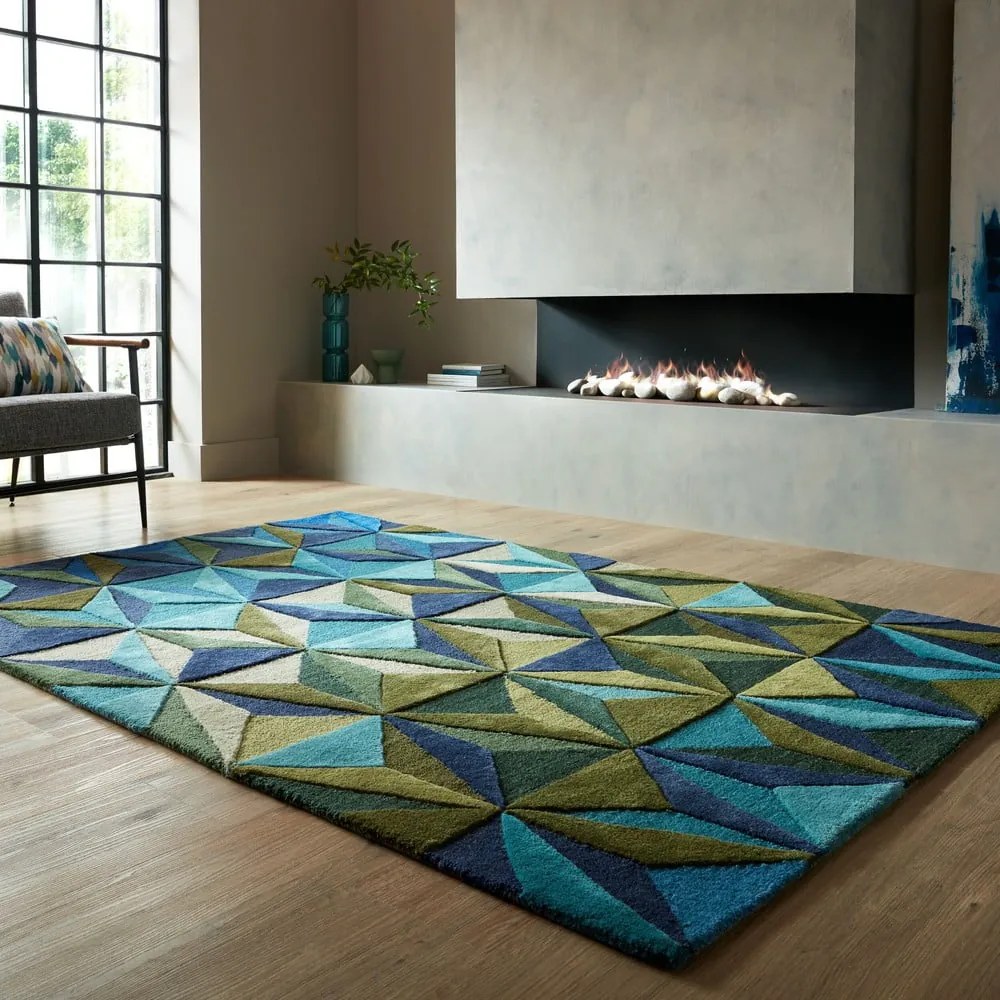 Tappeto in lana blu 160x230 cm Reverie - Flair Rugs