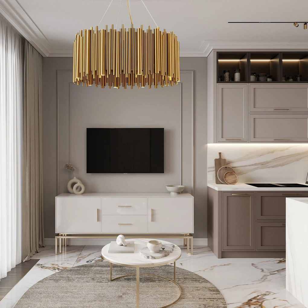 Lampada da soffitto dorata APP1560-12CP