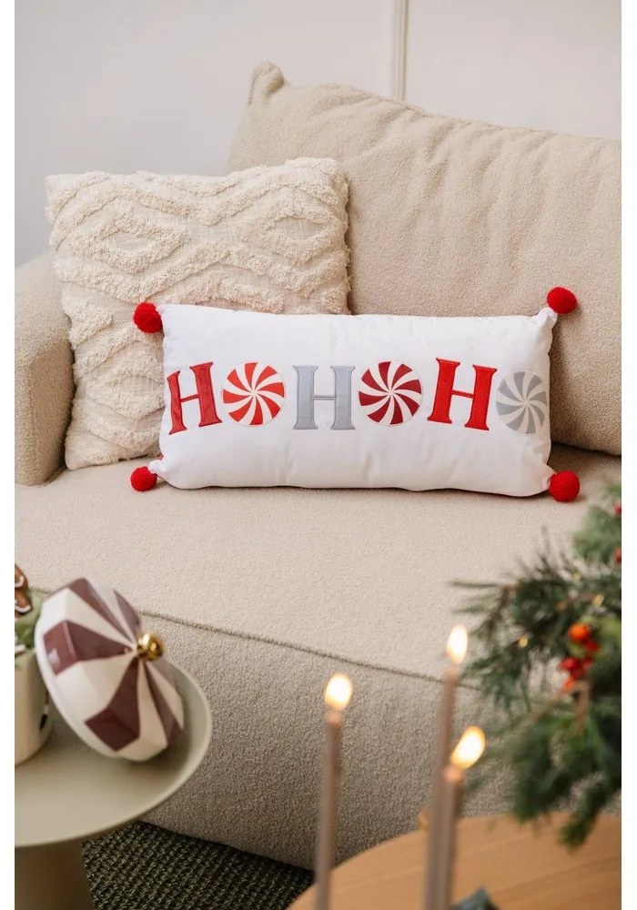 Cuscino decorativo in velluto con motivo natalizio 60x30 cm Ho Ho Ho - Catherine Lansfield
