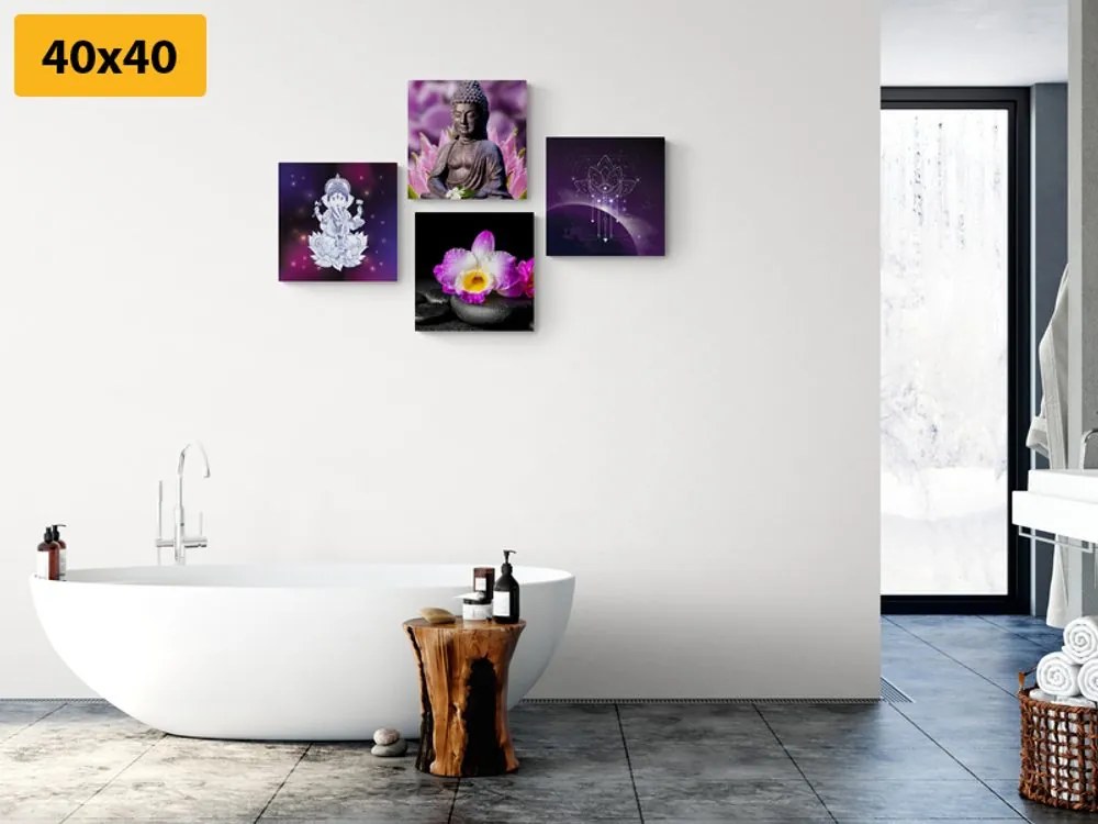 Set di quadri – Feng Shui in viola