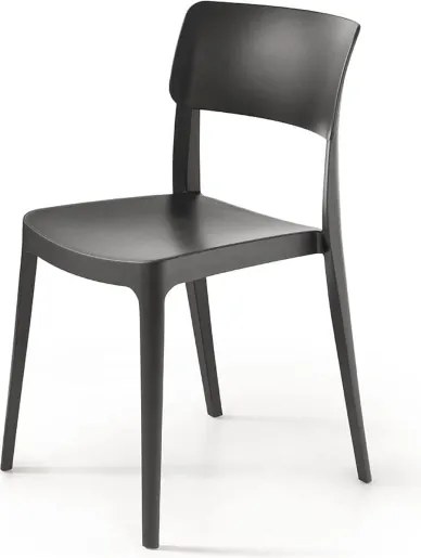 Sedia impilabile da giardino in polipropilene - FRA Antracite 2 pezzi