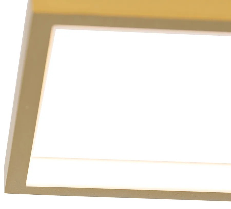 Plafoniera oro con LED dimmerabile a 3 livelli 4 luci - Lejo
