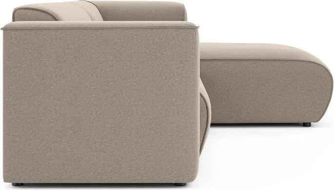 Divano angolare marrone chiaro (con penisola a destra/con chaise lounge) Merid – Ropez