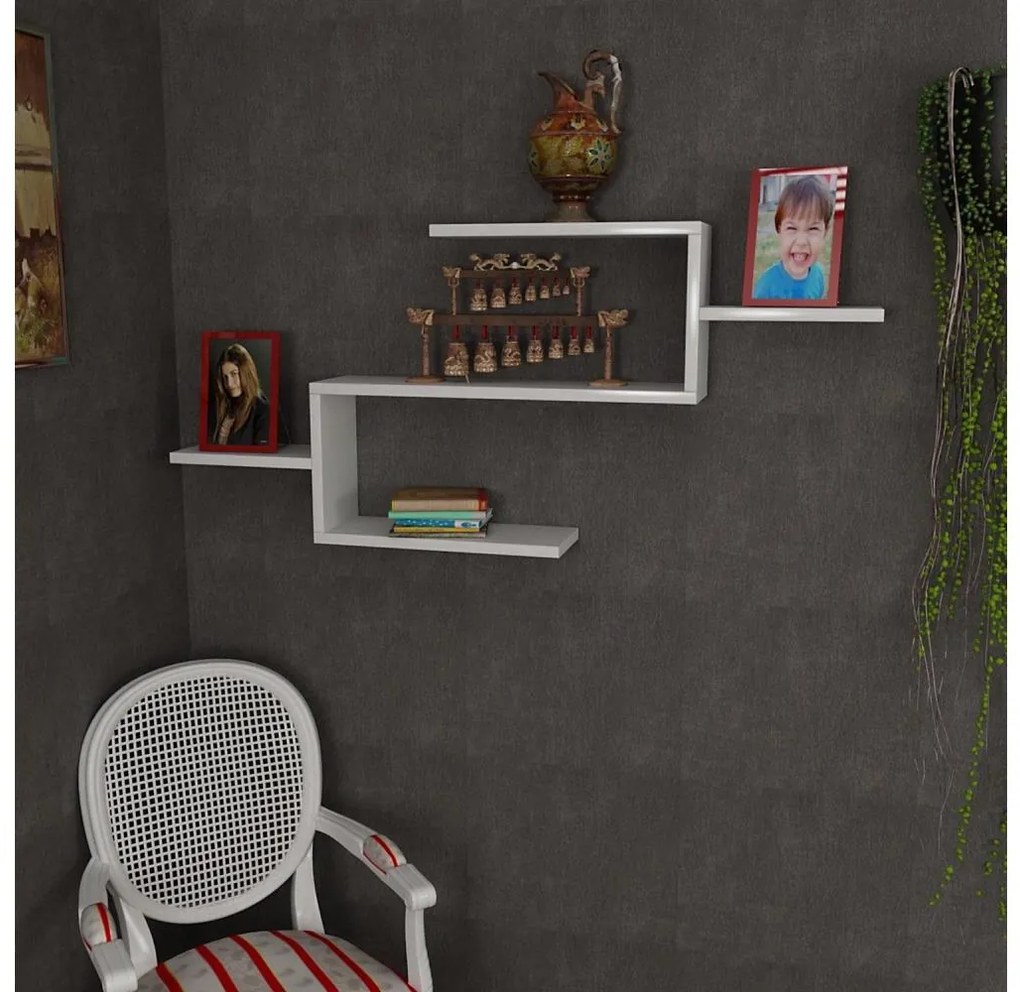 Mensola da parete TWIST 49,4x104 cm bianca