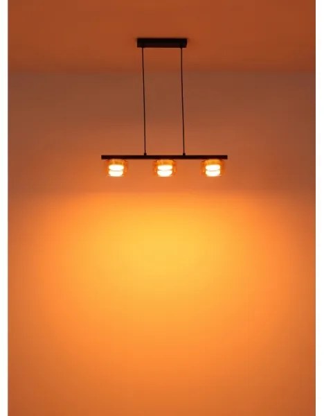 Globo 16055-3HG - Lampadario LED a sospensione con filo HIGGINS 3xGX53/6W/230V fumé/marrone