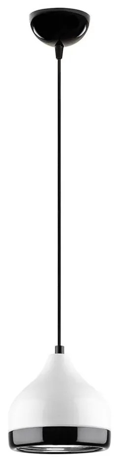 Lampadario a sospensione con filo YILDO 1xE27/40W/230V bianco/nero