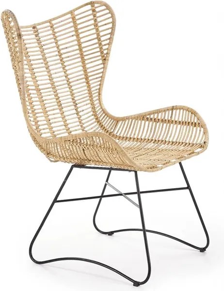 Poltrona Indiana in rattan - H 103 cm