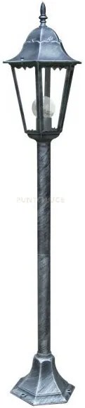 Paletto firenze nero e silver 1 luce attacco e27 ip44 21x21x104cm i...