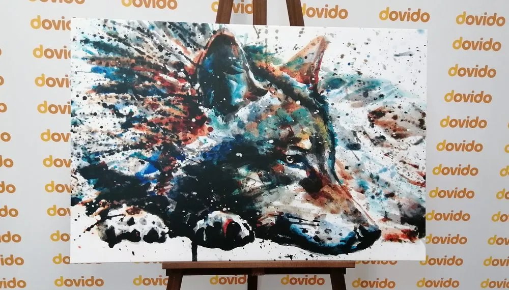 Stampa su tela – Lupo in acquerello