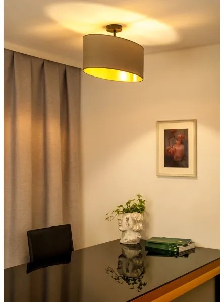 Duolla - Lampadario a plafone OVAL VEGAN 1xE27/15W/230V beige