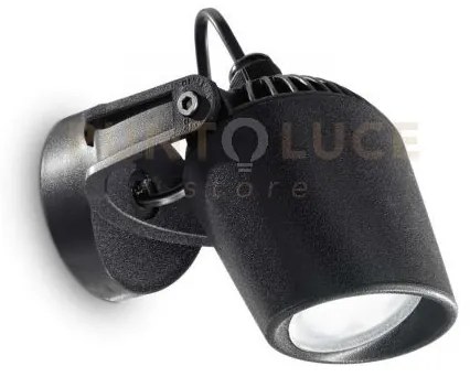 Elio applique a parete ip66 nero orientabile 1 luce attacco gu10 la...