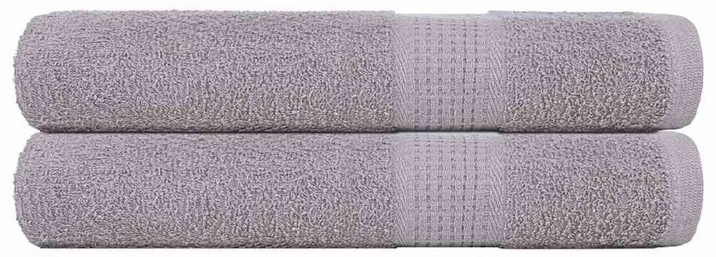 Asciugamani Per Sauna 2 Pz Grigio 80x200cm 360g/m² 100% Cotone /