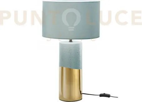 Lume tataka verde pavone e oro con paralume in velluto 1 luce attac...