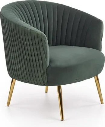 Poltrona imbottita Crown in verde - H80 cm