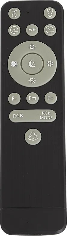 Ventilatore da soffitto bianco con LED RGB dimmerabile con telecomando - Clamo