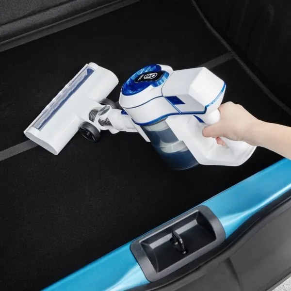 Niceboy ION Hurricane H5- Aspirapolvere a batteria 2in1 150W/2200 mAh bianco/blu